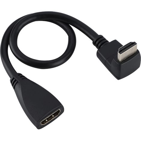 Câble HDMI Mâle vers Femelle 90° Haute Définition 1080p, Qualité Supérieure (1/5)