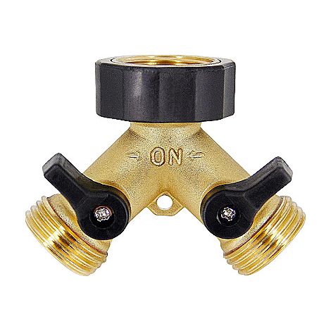 BRAVIX Robinet Double Machine a Laver 2-Voies Y-Distributeur 3/4 Pouces pour Connexion de 2 Appareils,Robinet Machine à Laver Double (1/5)