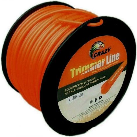 FILO PER DECESPUGLIATORE TONDO 3mm bobina 100mt taglaerba cavo matassa ROSSO copia (1/2)