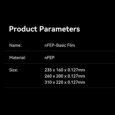 Creality 5 Stück NFEP-Basic Film 1602350,15 mm Trennfolien für Halot-One, Halot-R6, Halot-One Pro (M