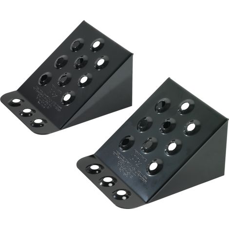 KS Tools - Paire de cales roues métallique PL 230 x 220 x 125  mm - 160.0381