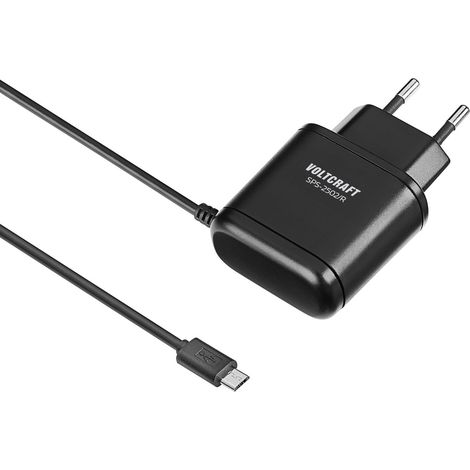VOLTCRAFT SPS-2502/R Steckernetzteil, Festspannung 15 W 1x Micro-USB Schwarz Innenbereich Raspberry (1/5)