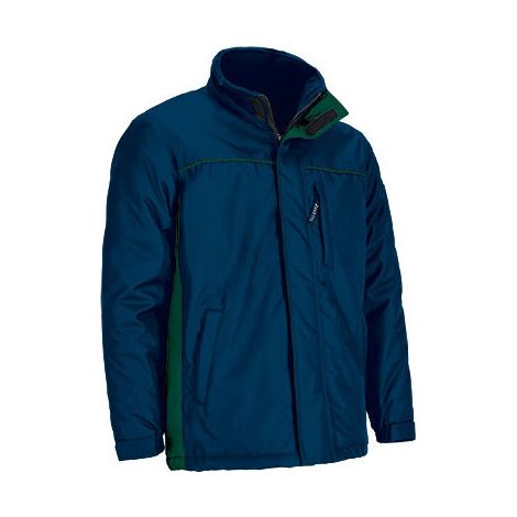 Parka de trabajo impermeable bicolor VALENTO THUNDER L Azul marino orión/Verde Botella