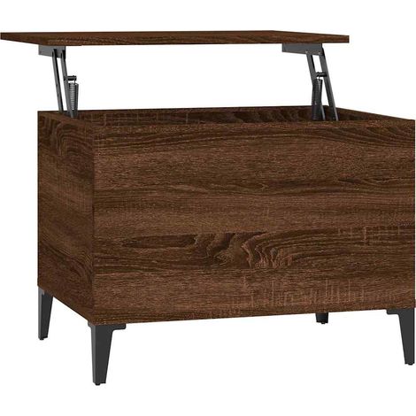 Maison Exclusive - Table basse Chêne marron 60x44,5x45 cm Bois d'ingénierie (1/5)