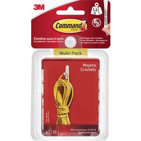Multi-Pack de crochets moyens Command™ (1/5)
