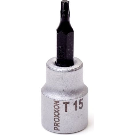 Proxxon Steckschlüsseleinsatz TX-Einsatz 3/8“ (TX 15, Länge 50 mm, aus Chrom)