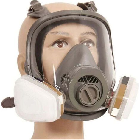 6800 Masque respiratoire intégral, casque de protection faciale pour peindre, vapeur et poussière organiques, deux types de connecteurs (1/3)