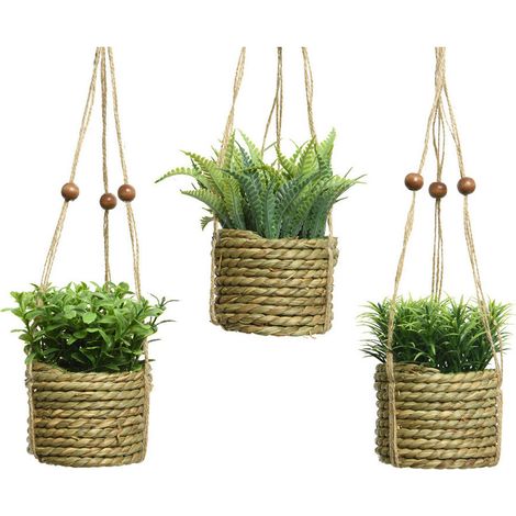 Modèles de plantes artificielles suspendues various ø8x12cm. (1/3)
