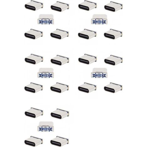 Kompatibel mit 25-poligen USB-C-Buchsenadaptern, USB-C-Buchsensteckern, 5-poligen SMD/SMT-Ladeanschlüssen, geeignet zum Löten von Leiterplatten, DIY-Reparaturadapter. (1/3)