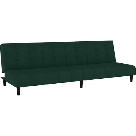Canapé  Sofa-lit à 2 places vert foncé velours