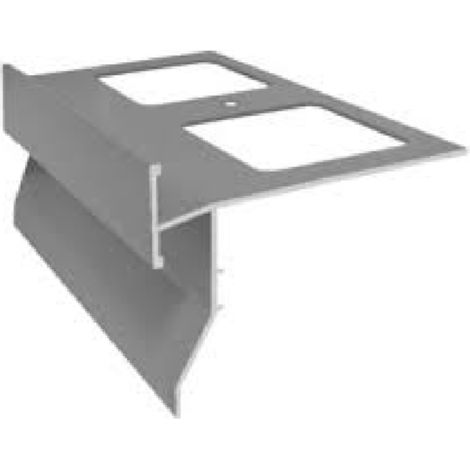 Gocciolatoio per balconi e terrazze per protezione bordi h.12,4 mm -Plastica Grigio