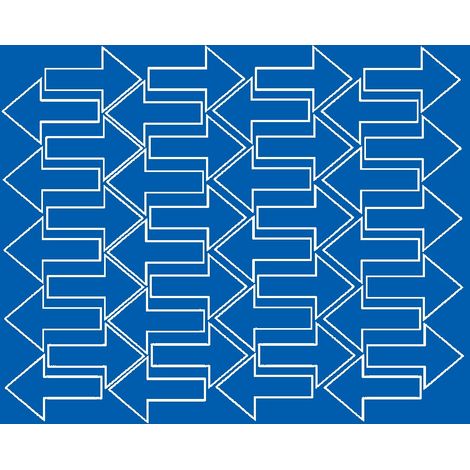 Adesivi a forma di freccia, 10x7 cm, 40 pezzi, blu lucidi