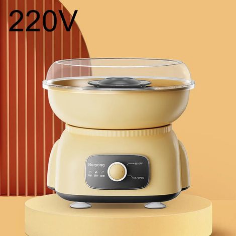 (Jaune) Petite machine à barbe à papa 220 V pour enfants, en polypropylène de qualité alimentaire. (1/5)