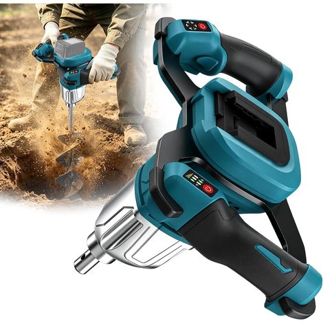 Tarière sans fil pour batterie 18 V, tarière avec moteur sans balais pour horticulture/installation de poteaux, compatible avec les forets broyés de 20 à 20,5 mm, sans batterie (1/5)