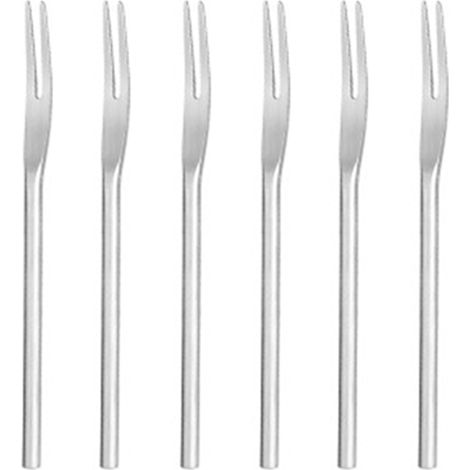 Fourchette Dessert - Acier Inoxydable 304 - 13 cm - Pour Fruits Apéritifs Cocktails Fromage - Lot de 6 (1/5)