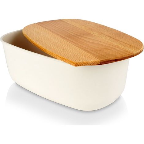 Panera color crema con tablero de bamb煤 39x23,5x15,5 cm (1/5)
