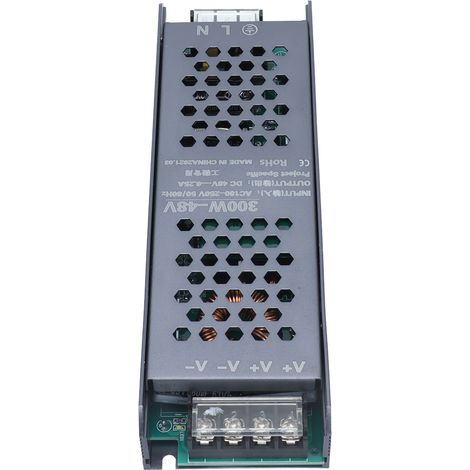 Alimentation à découpage pour LED, transformateur magnétique, bande longue noire, 48 V AC 180-250 V, 300 W, 6,25 A (1/5)