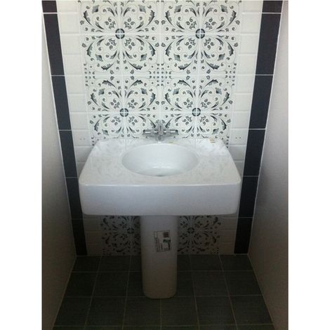 Lavabo sospeso quadrato in ceramica moderno newson 72 cm bianco - ideal standard (1/2)