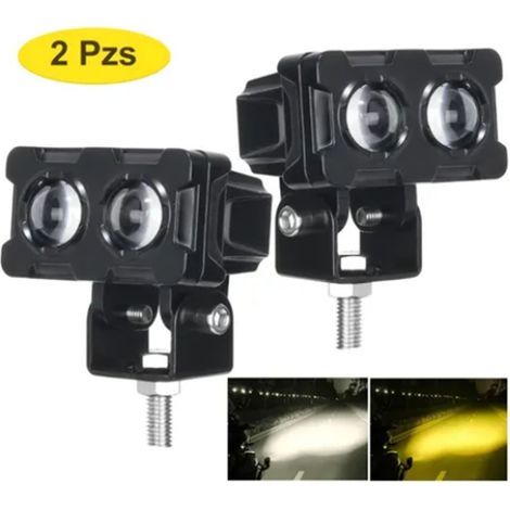 2 Feux de Brouillard LED Moto, Antirouille, Antichoc, Lumière Vive, Dissipation Thermique, Compatible Véhicules 9-30V (1/5)
