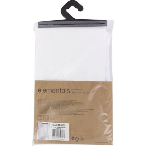Rideau PVC blanc - sans anneaux - 180 x 200 cm (1/4)