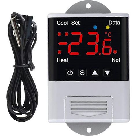 Thermostat d'aquarium sans fil WiFi DTC1201 avec capteur et application de contrôle pour maison connectée (110 V/220 V CA). (1/5)