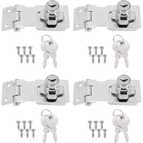 de 4 verrous à clé de 6 35 cm 2 5 pouces avec bouton rotatif (1/5)