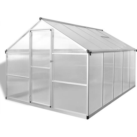 Serre renforcée en aluminium avec cadre de base 7,55 m² (1/5)