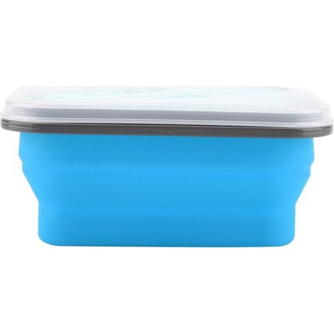 600ml Silicone Collapsible Portable Lunch Box Bowl Folding Food Storage Container Blue