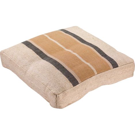 VIVARAISE - Coussin de sol Vivaraise Gatsby - Assise en polyester recyclé, couleur terracotta, 55 x 55 x 10 cm (1/4)