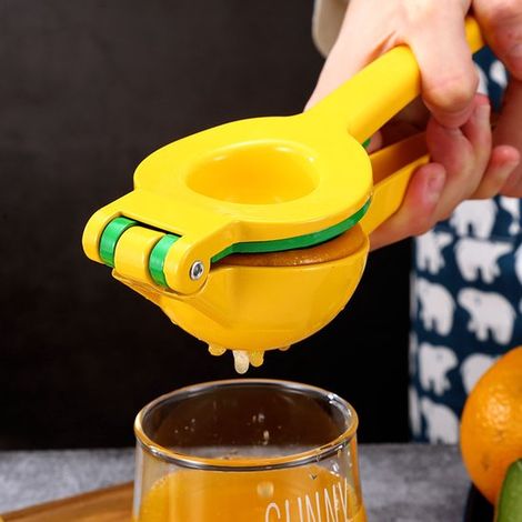 Exprimidor de cítricos - Exprimidor de limón - Exprimidor de lima - Exprimidor de naranjas - Exprimidor manual de frutas - Metal - 22,5 x 7,4 cm (1/5)