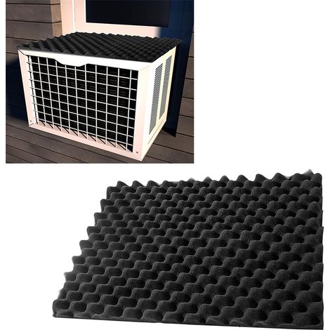 Tapis anti-gouttes pour climatiseur, tapis anti-pluie amovible pour climatiseur, compatible avec les climatiseurs de fenêtre en fer, avec coussin en mousse magnétique (1/5)