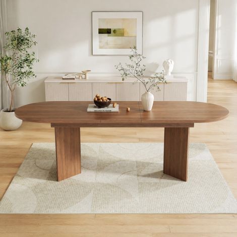 MEUBLIV Table à manger extensible 200x90 cm noyer – 6 à 8 personnes (1/5)