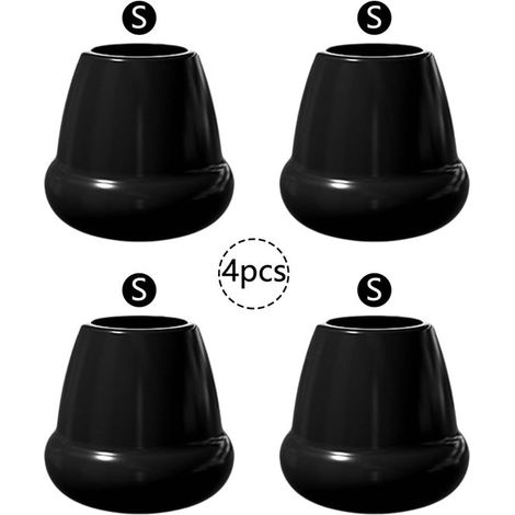 Embouts de pieds de chaise extra petits, en métal noir, pour tabourets de bar, taille unique universelle (1/5)