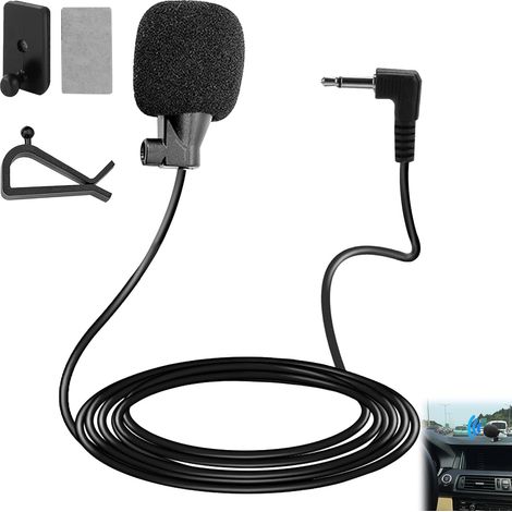 Micro Cravate Filaire, Micro Autoradio Voiture avec JVC Kenwood Sony Alpine pour Unité Principale de Véhicule de Voiture Bluetooth Activé Radio Stéréo GPS DVD, Plug and Play (1/5)