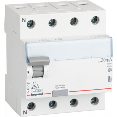 Interruttore Differenziale Industriale 4P 30mA 25-40A 10kA Classe AC TX³ 403004 LEGRAND 25 A