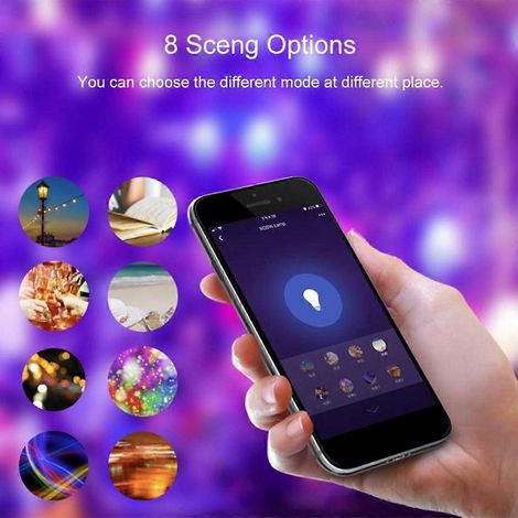 Ampoule LED connectée Tuya GU10 à intensité variable, compatible Alexa et dotée du Wi-Fi, avec changement de couleur. (1/4)