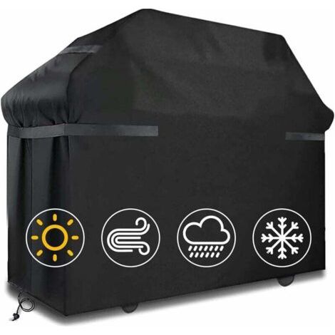 BUNTHAUS Housse de barbecue étanche 145x61x117cm – Tissu Oxford 420D résistant à la déchirure – Imperméable et anti-UV – Sac de rangement inclus (1/5)