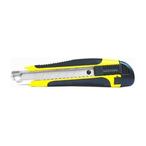 Taglierino cutter professionale 18 mm guidalama in acciaio + 2 lame in dotazione – 1 pz.