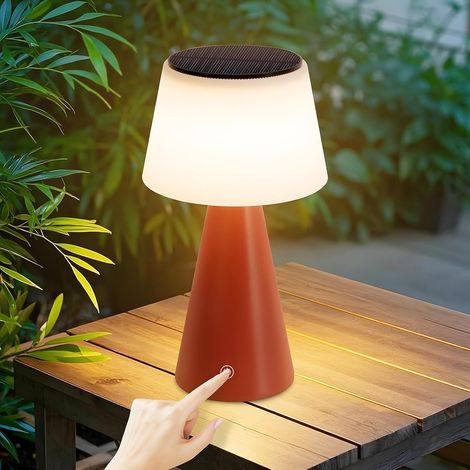 GBLY Lámparolar Recargable 3600mAh USB/Exterior - Luz LED Nocturna 3 Modos（Blanco/Calido/Rojo）IP44 Impermeable - Regulador Táctil para Jardín, Camping, Balcón, Terraza (1/5)