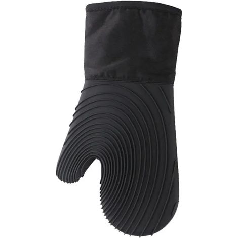 Ensemble de gants de cuisine gris, résistants à la chaleur, avec poignées en silicone texturé, lot de 2 (1/5)