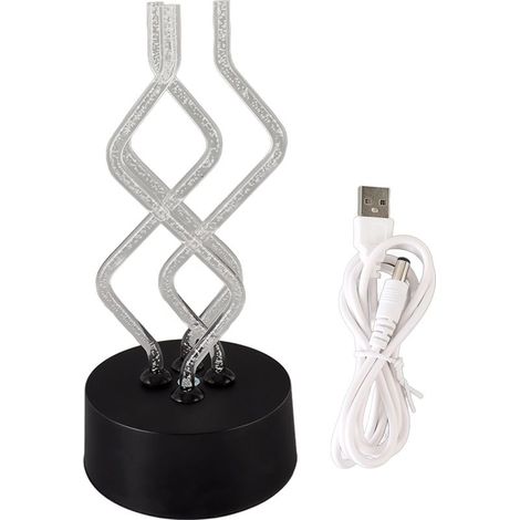 Lampe de Table LED à Bulles avec Changement de Couleurs Rotatif – Lampe de Bureau Créative pour Chambre et Bar avec USB et Batterie (30,5 cm) (1/5)
