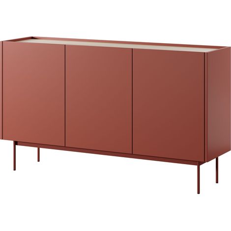 Commode 144 cm, 3 portes, Chêne, 144 x 37 x 83 cm (1/5)