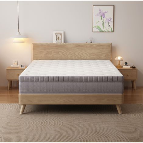 Bett Schlafbett 140x200 Federkern Schaum OKMYHOME (1/5)