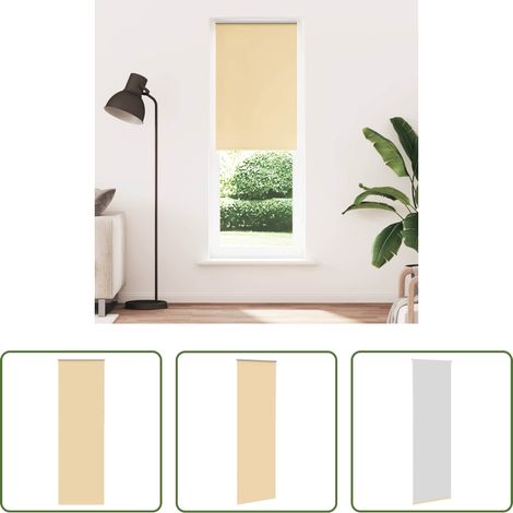 vidaXL Sichtschutz -  Verdunkelungsrollo Beige 65x210cm Stoffbreite 60,7 cm Polyester (1/5)