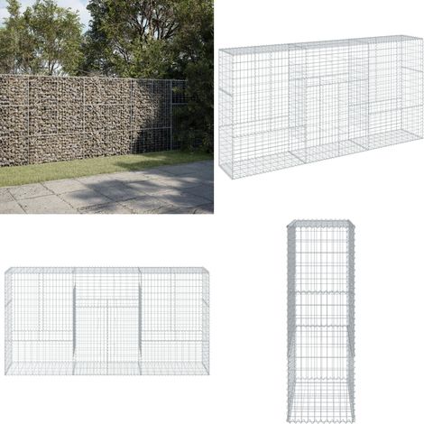 vidaXL Gabione mit Deckel 300x50x150 cm Verzinktes Eisen (1/5)