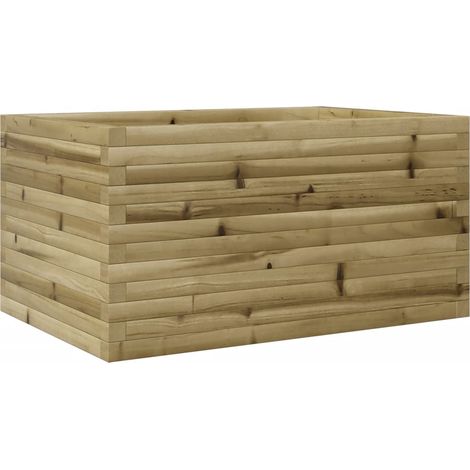 Vassoio per fioriera aiuola rialzata piante fiori terrazza giardino 90 x 60 x 45,5 cm legno di pino impregnato marrone 020038015