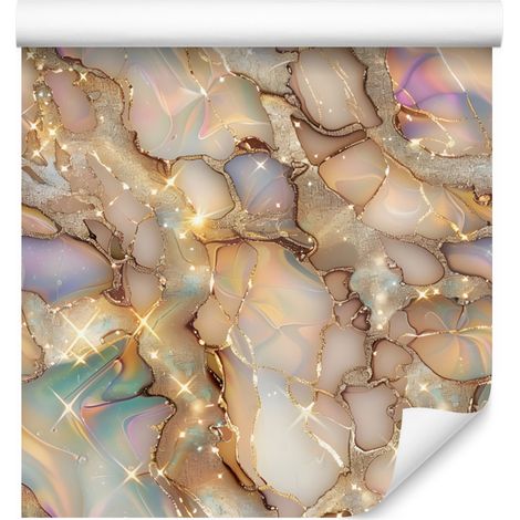 Tapete „Tinte“ in Beige, Gold, Orange und Creme für Wohn- und Schlafzimmer, 50 x 1000 (1/5)