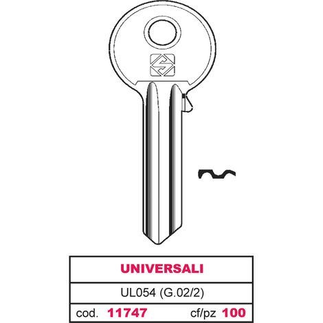 Silca CHIAVE OTTONE UL054 (G.VAC 2) UNIVERSALE 100.00 pz