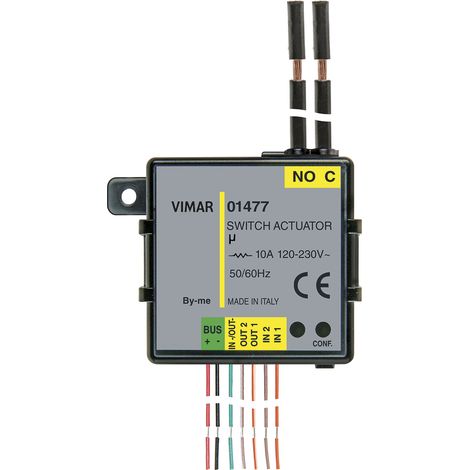 VIMAR - 01477 2-in-3-out Hausautomatisierungsmodul (1 Relais + 2 LEDs)