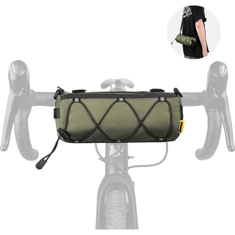 Fahrrad Lenkertasche 2.4L mit Schultergurt für Rennrad & MTB, Grün (1/5)
